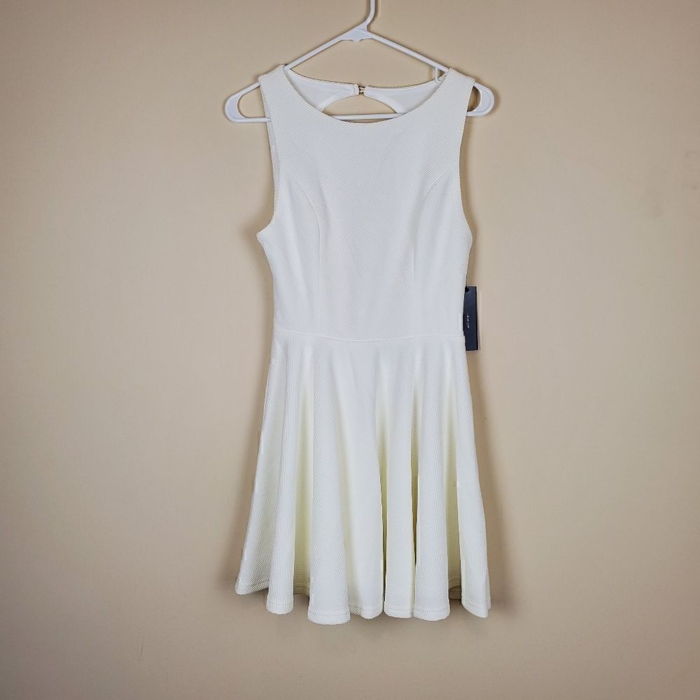 Lulus White Backless Skater Mini Dress